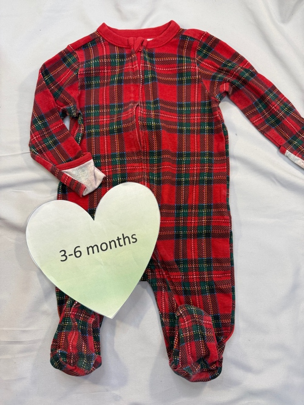 Old Navy - Cozy Red and Green Plaid Kids One Piece Footed Sleeper